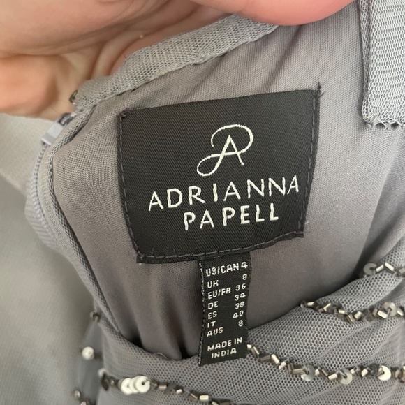 Sequin Blouson Dress in Grey Size 4 - Picture 3 of 3